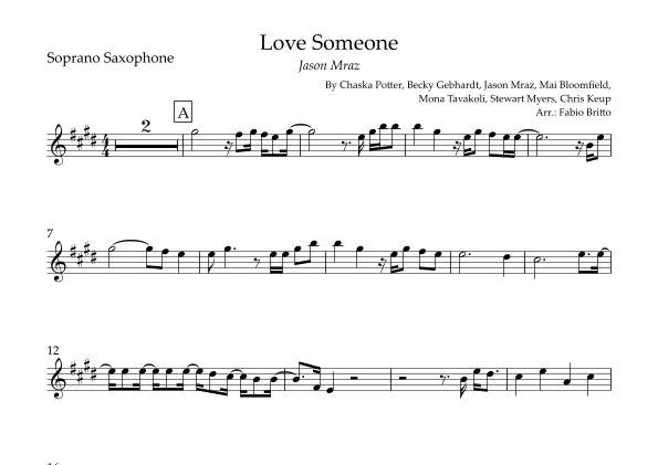 Love Someone (arr. Fabio Britto)