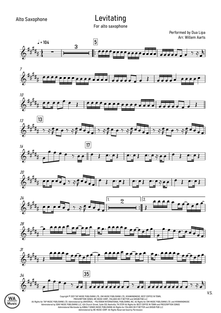 Levitating (arr. Willem Aarts)