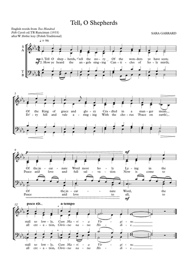 Tell, O Shepherds (W Zlobie Lezy)