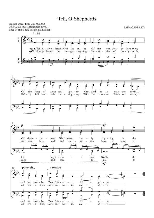 Tell, O Shepherds (W Zlobie Lezy)