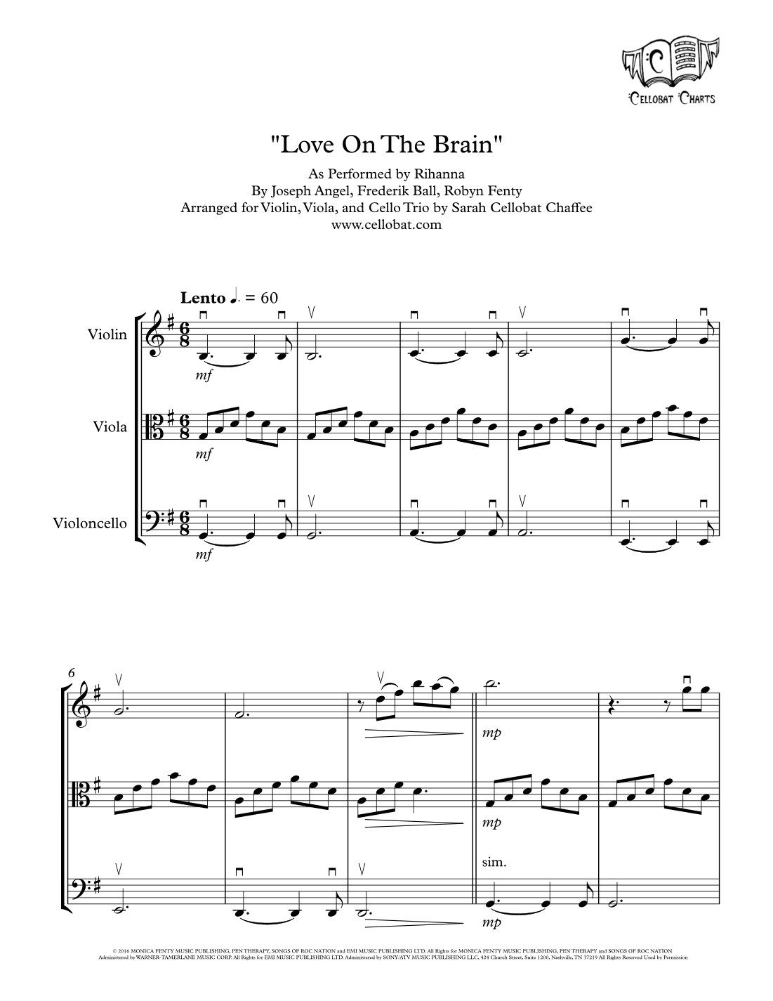 Love On The Brain (arr. Sarah Cellobat Chaffee)