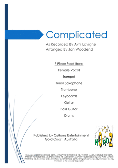 Complicated (arr. Jon Woodend)