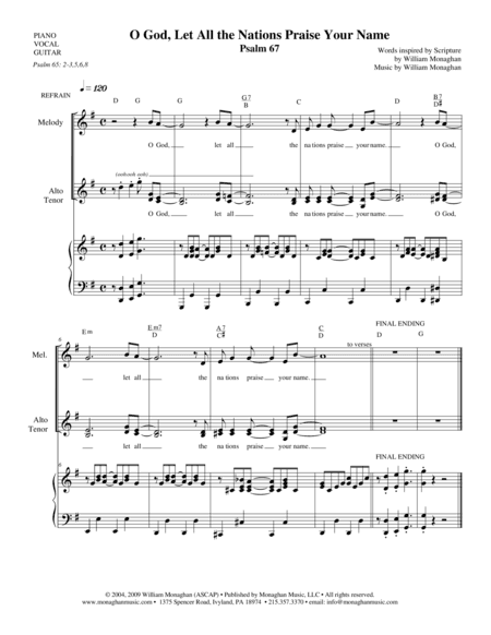 O  God, Let All the Nations Praise Your Name (Psalm 67)