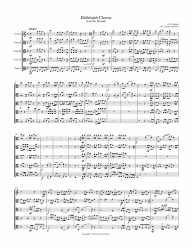 Hallelujah Chorus for 5 violas (arr. Lorento Golofeev)