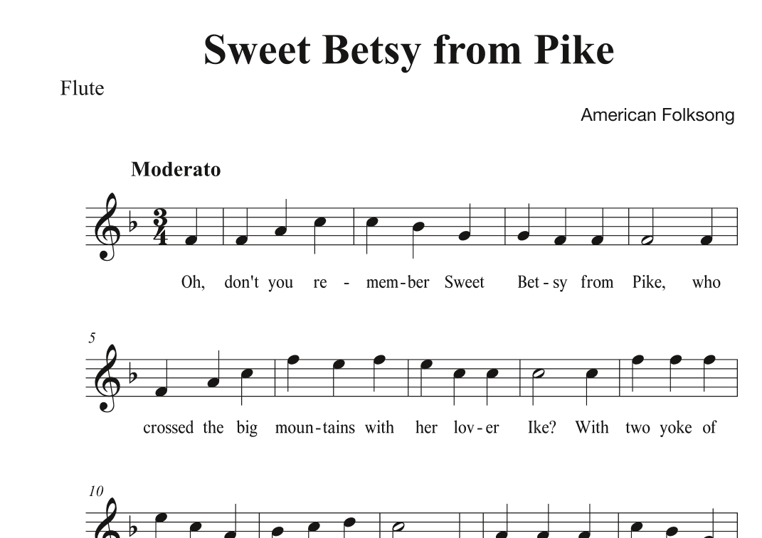 Sweet Betsy from Pike (arr. Avgusta Udartseva)