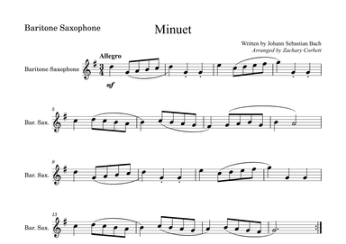Minuet (arr. Zachary Corbett)