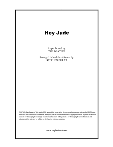 Hey Jude (arr. Stephen Bulat)