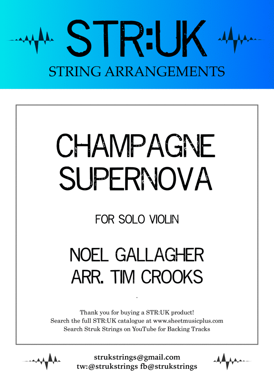 Champagne Supernova (arr. Tim Crooks)