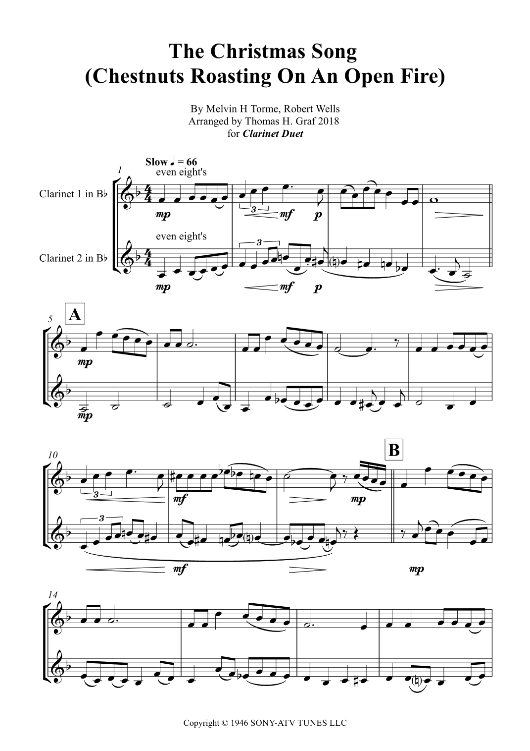 The Christmas Song (chestnuts Roasting On An Open Fire) (arr. Thomas H. Graf)