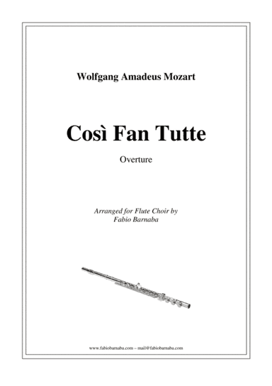 Così Fan Tutte by Mozart - Overture for Flute Choir (arr. Fabio Barnaba)