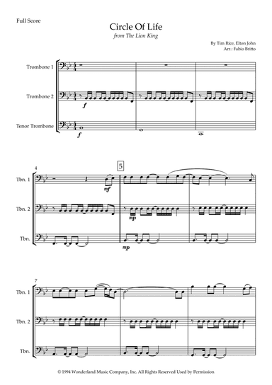 Circle Of Life (arr. Fabio Britto)