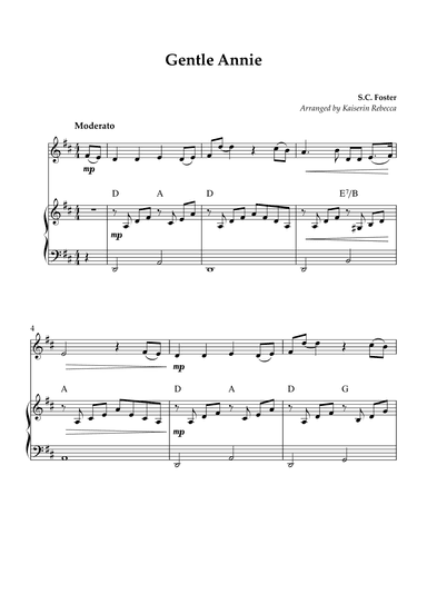 Gentle Annie (arr. Kaiserin Rebecca)