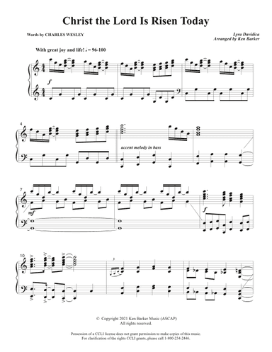 Christ the Lord Is Risen Today (arr. Ken Barker)