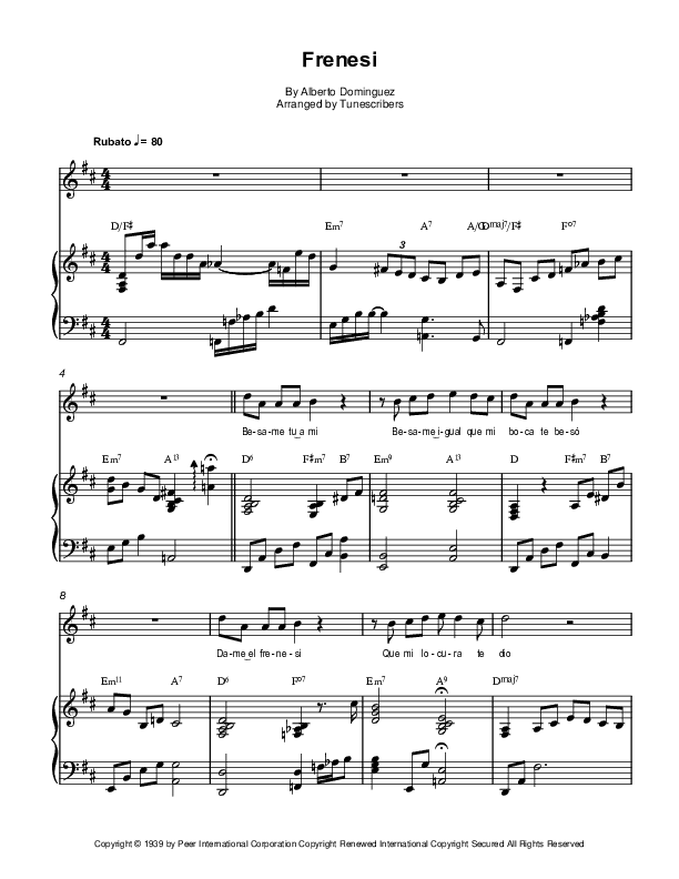 Frenesi (arr. Tunescribers)