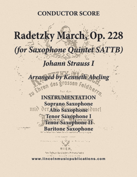 Radetzky March (for Saxophone Quintet SATTB) (arr. Kenneth Abeling)