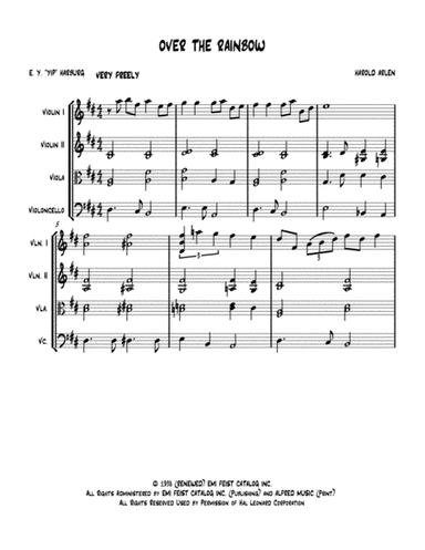 Over The Rainbow (from The Wizard Of Oz) (arr. Nick Lacanski)