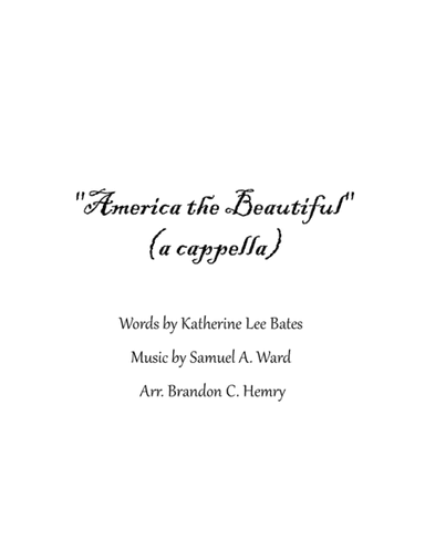 America the Beautiful (arr. Brandon C. Hemry)