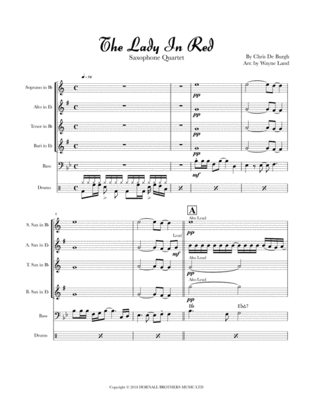 The Lady In Red (arr. Wayne Land)