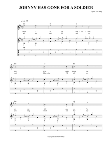 Johnny Has Gone for a Soldier (arr. Mark Phillips)