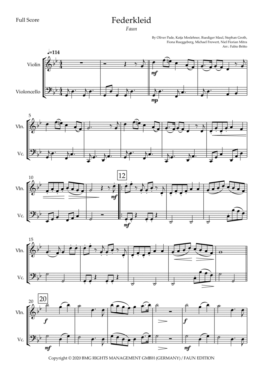 Federkleid (arr. Fabio Britto)