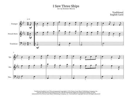 I Saw Three Ships (arr. Dominic Meccia)