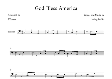 God Bless America ® (arr. BTmusic)