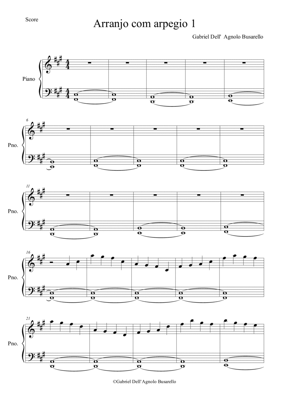 Arrangement with arpeggio