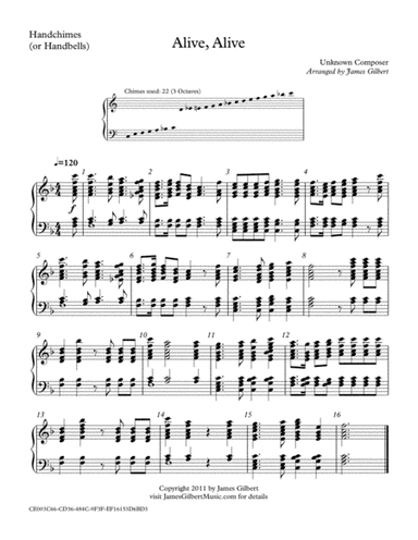 Alive, Alive (arr. James Gilbert)