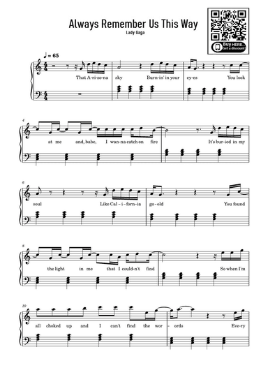 Always Remember Us This Way (arr. eduardo)