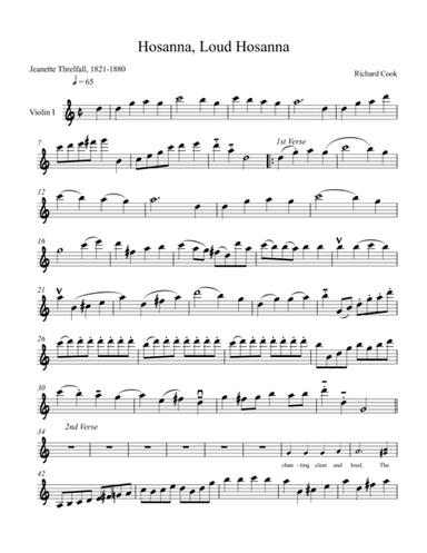 Hosanna, Loud Hosanna VIOLIN PART