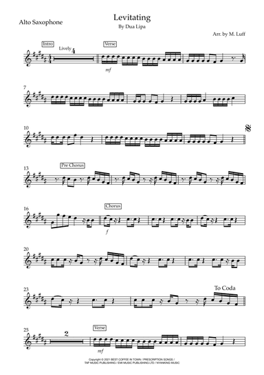 Levitating (arr. Matt Luff)