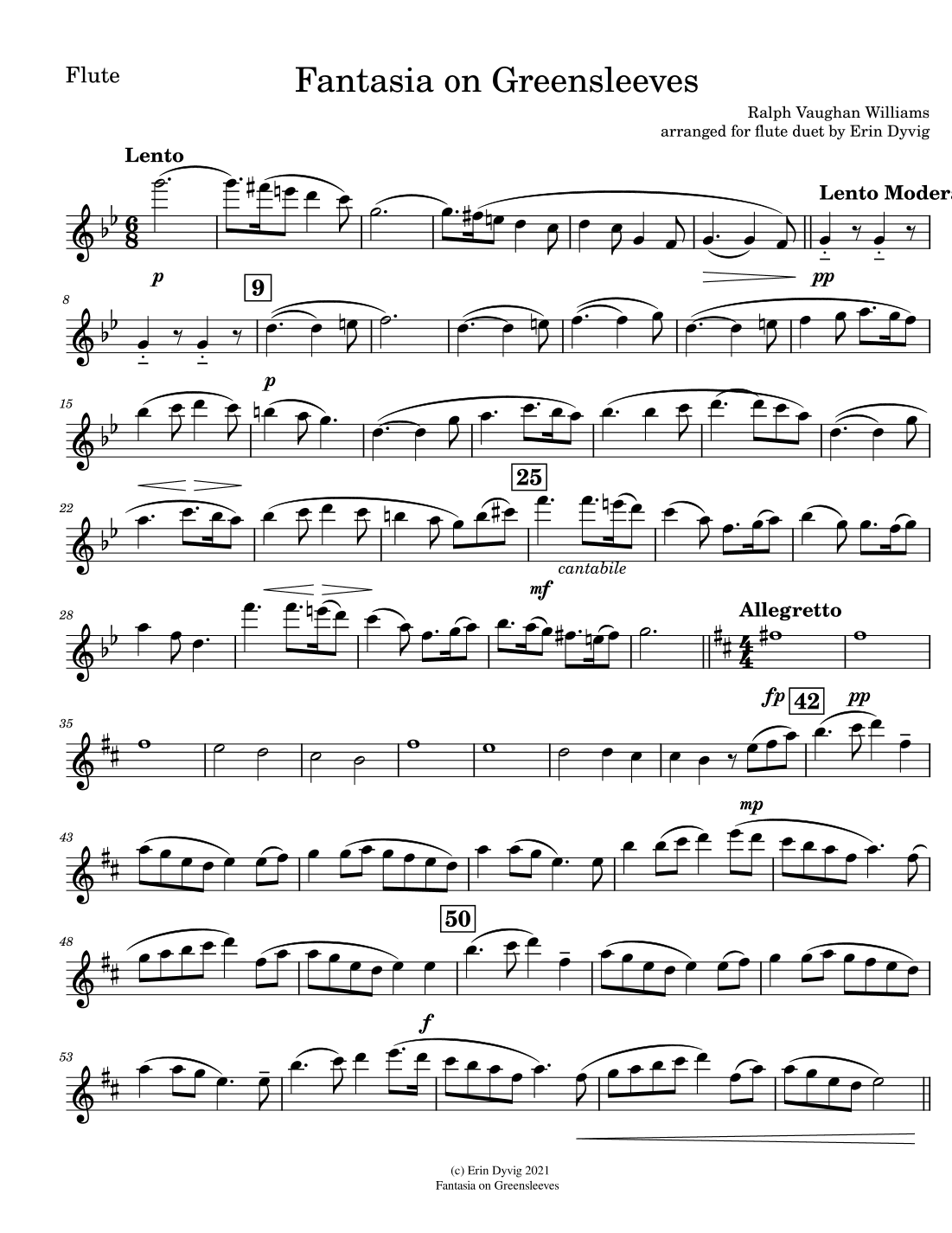 Fantasia on Greensleeves (arr. Erin Dyvig)