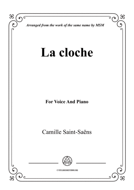 Saint-Saëns-La cloche,for Flute and Piano (arr. MSM)