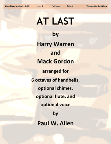 At Last (arr. Paul W. Allen)