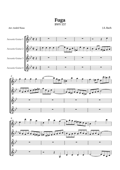 Fugue BWV 537 (arr. André Nusa)