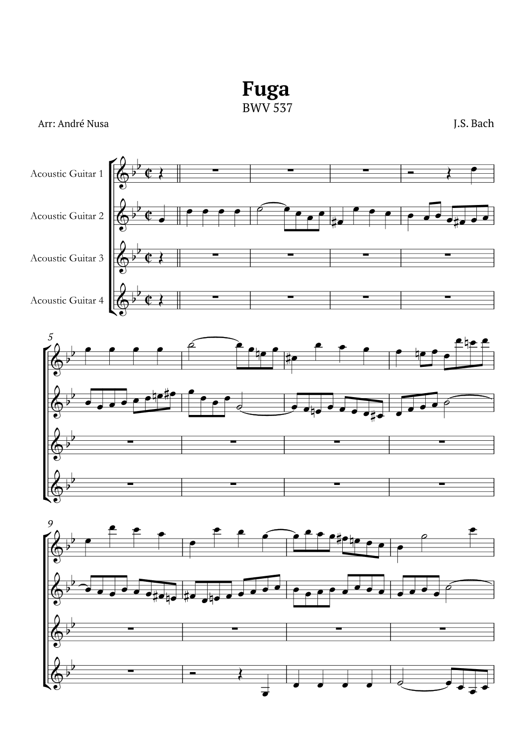Fugue BWV 537 (arr. André Nusa)