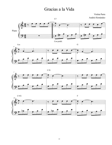 Gracias A La Vida (arr. Andrés Hernández Rivera)