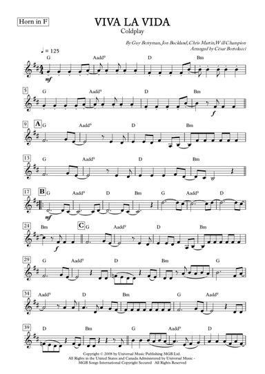Viva La Vida (arr. ACT Bortolucci)