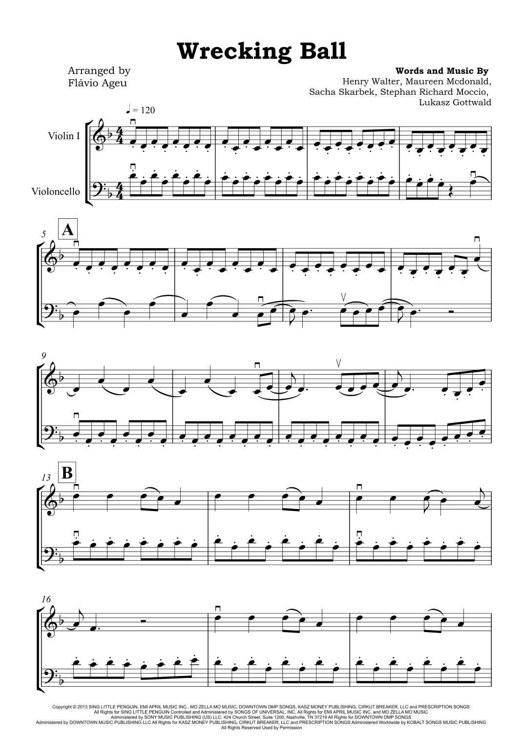 Wrecking Ball (arr. Flávio Ageu)