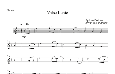 Sylvia - Valse Lente (arr. P. R. Frederick)