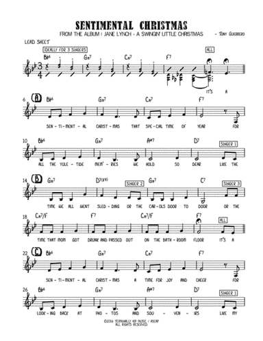 Sentimental Christmas - LEAD SHEET
