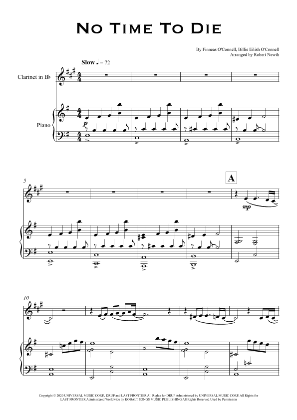 No Time To Die (arr. Robert Newth)