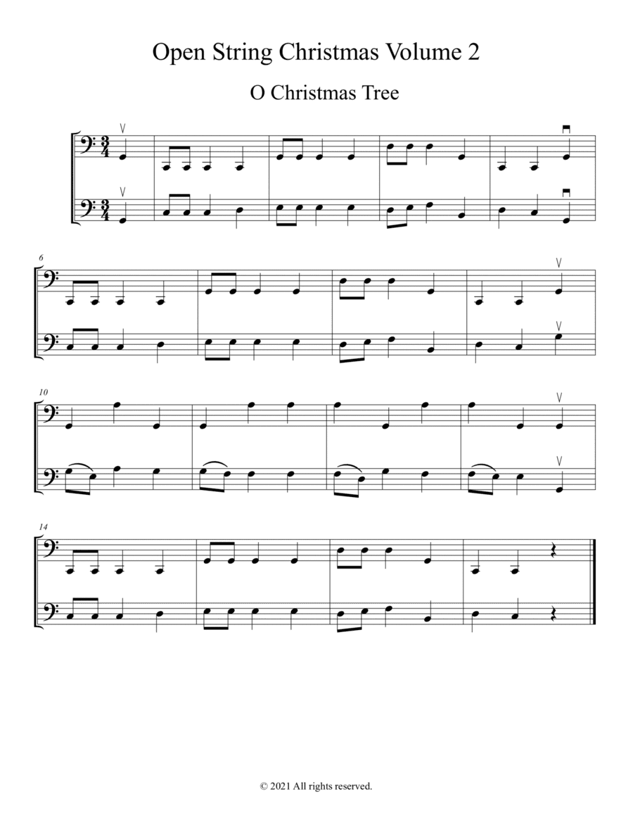 Open String Christmas for Cello, Volume 2 (arr. Miriam Troxler)