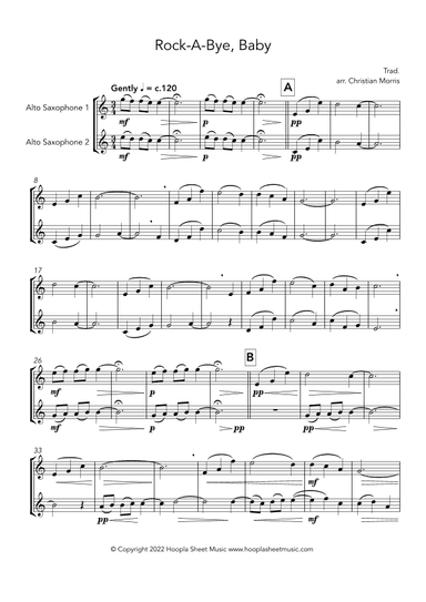 Rock-a-Bye, Baby (arr. Christian Morris)