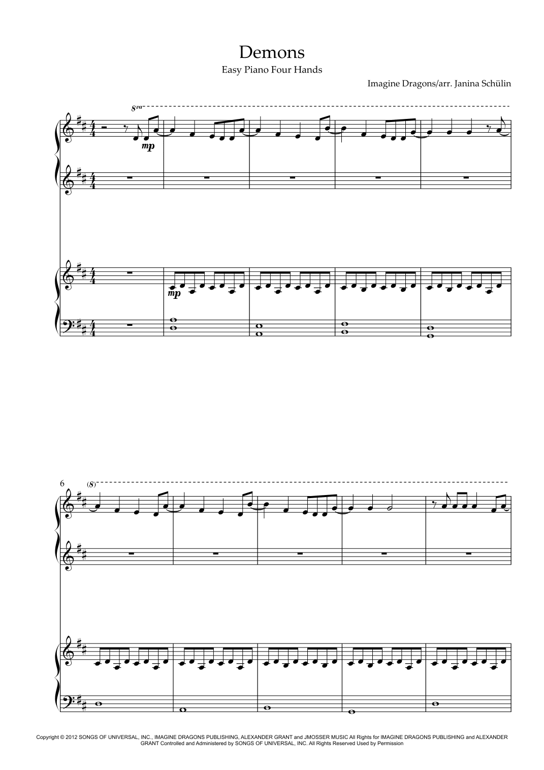 Demons (arr. Janina Schülin)
