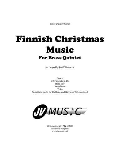 Finnish Christmas Music For Brass Quintet (arr. Jari Villanueva)