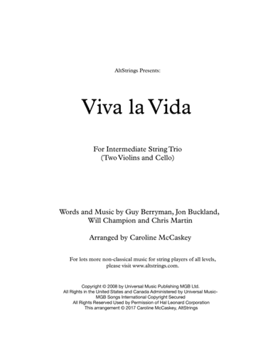 Viva La Vida (arr. Caroline McCaskey)