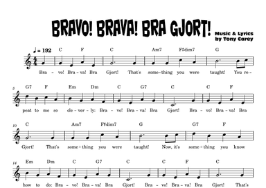 Bravo! Brava! Bra Gjort!