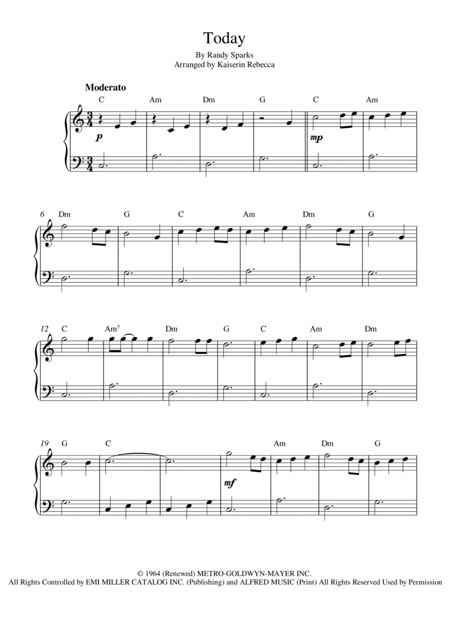 Today (arr. Kaiserin Rebecca)