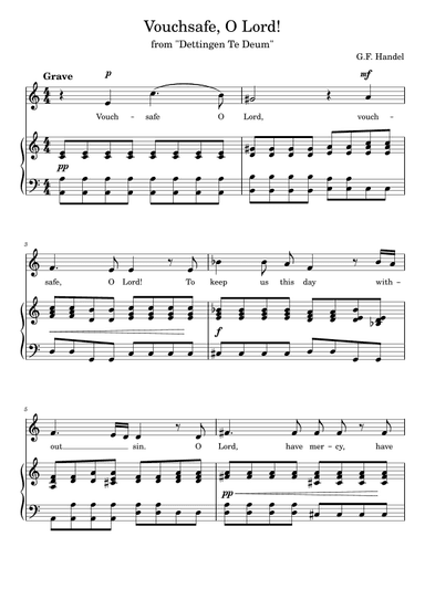 Vouchsafe, O Lord! Low voice A minor (a-Moll) (arr. Vladyslav Panfilenko)